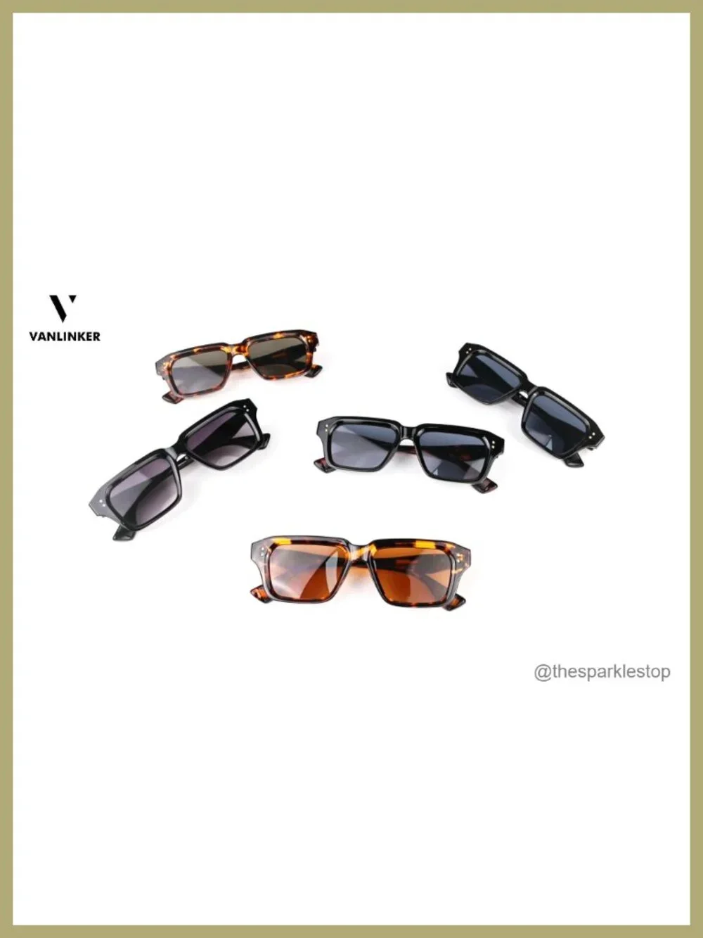Square Frame Sunglasses for Men with UV400 Protection